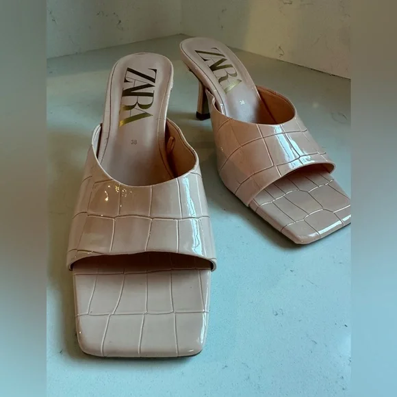 Zara kitten‎ heels in pink sz 7.5 - Picture 7 of 8